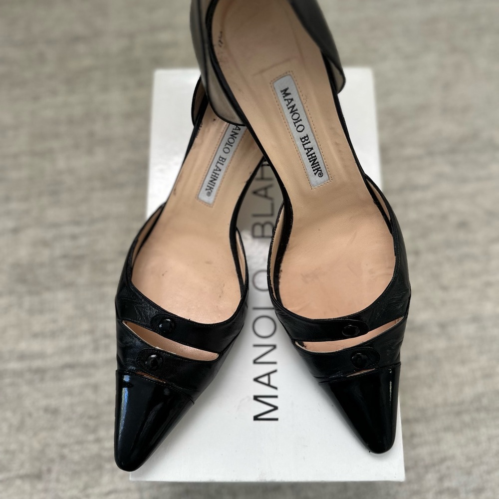 Manolo Blahnik D’Orsay Kitten Heels